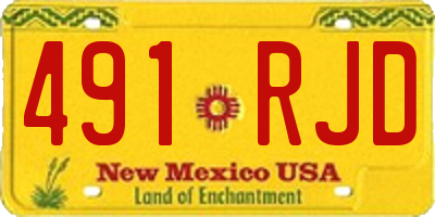 NM license plate 491RJD