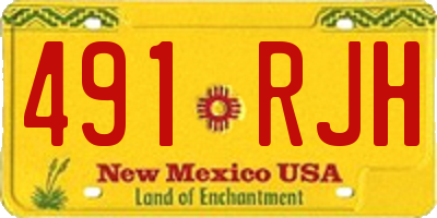 NM license plate 491RJH