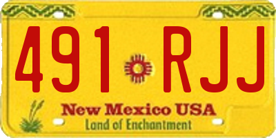 NM license plate 491RJJ