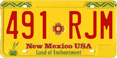 NM license plate 491RJM