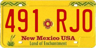 NM license plate 491RJO