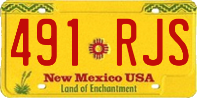 NM license plate 491RJS