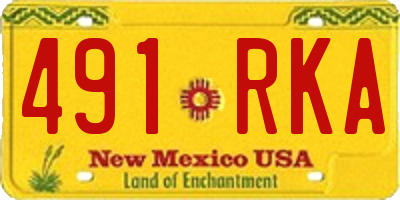 NM license plate 491RKA