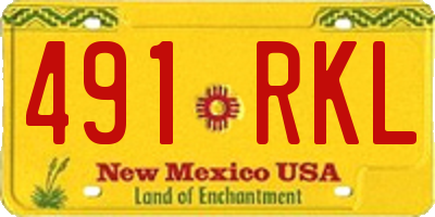 NM license plate 491RKL