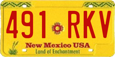 NM license plate 491RKV