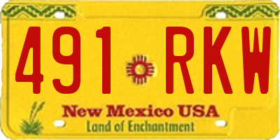 NM license plate 491RKW