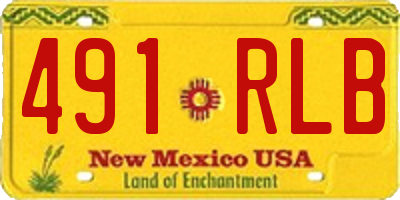 NM license plate 491RLB