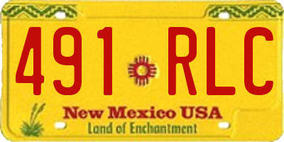 NM license plate 491RLC