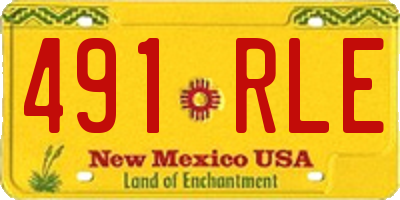 NM license plate 491RLE