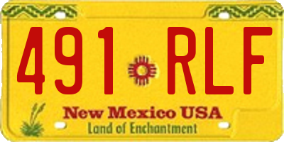 NM license plate 491RLF