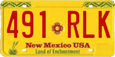 NM license plate 491RLK