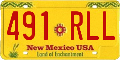 NM license plate 491RLL