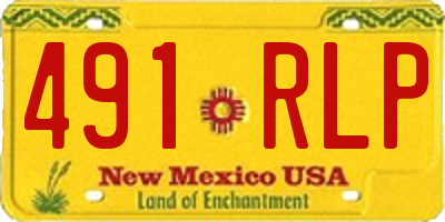 NM license plate 491RLP