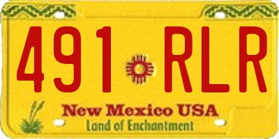 NM license plate 491RLR