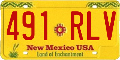 NM license plate 491RLV