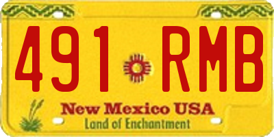 NM license plate 491RMB