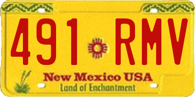NM license plate 491RMV