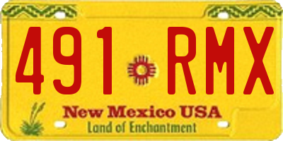 NM license plate 491RMX