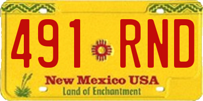 NM license plate 491RND
