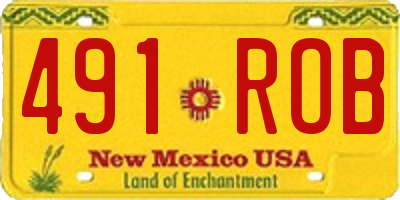 NM license plate 491ROB
