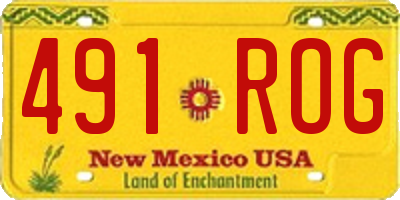 NM license plate 491ROG