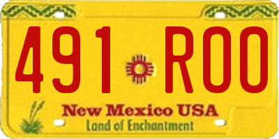NM license plate 491ROO