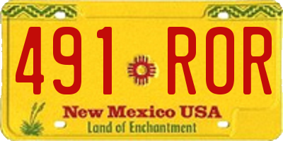 NM license plate 491ROR