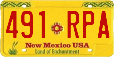 NM license plate 491RPA
