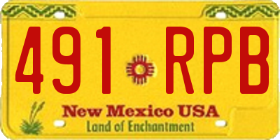 NM license plate 491RPB