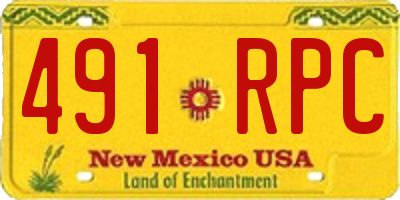 NM license plate 491RPC