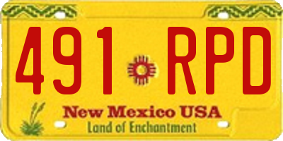 NM license plate 491RPD