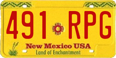 NM license plate 491RPG