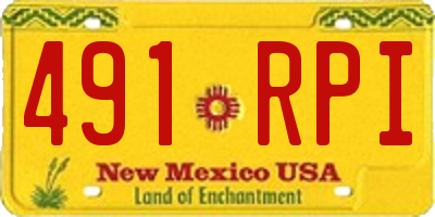 NM license plate 491RPI