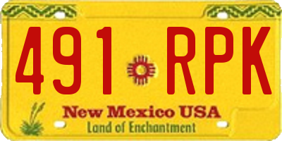 NM license plate 491RPK