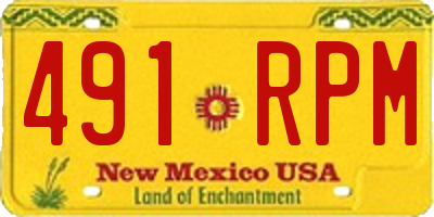 NM license plate 491RPM