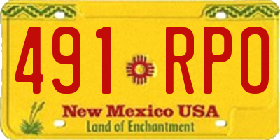 NM license plate 491RPO