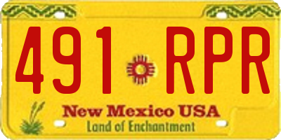 NM license plate 491RPR