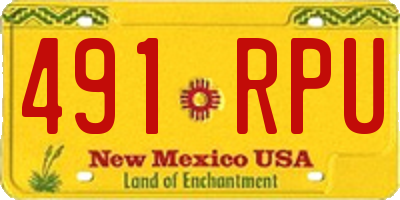 NM license plate 491RPU