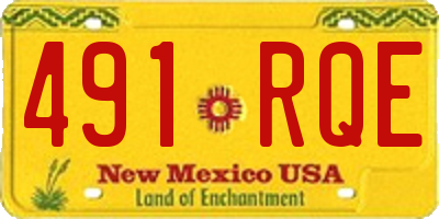 NM license plate 491RQE
