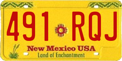 NM license plate 491RQJ