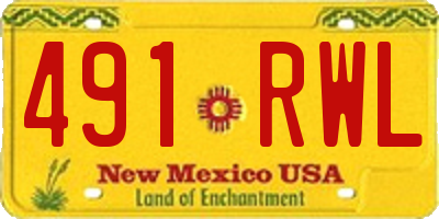 NM license plate 491RWL
