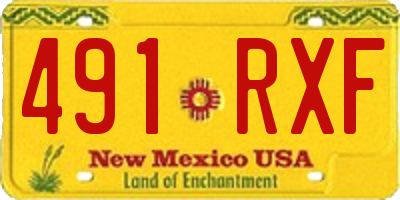 NM license plate 491RXF