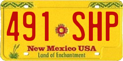 NM license plate 491SHP