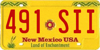NM license plate 491SII