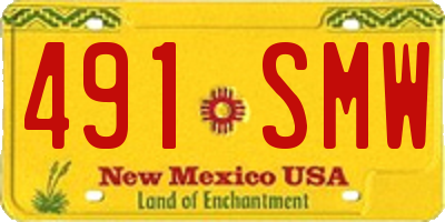 NM license plate 491SMW
