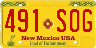 NM license plate 491SOG