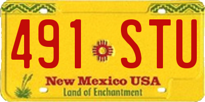 NM license plate 491STU