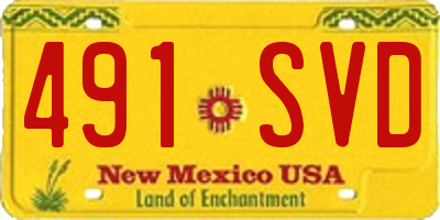 NM license plate 491SVD