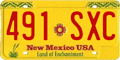 NM license plate 491SXC