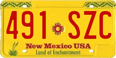 NM license plate 491SZC